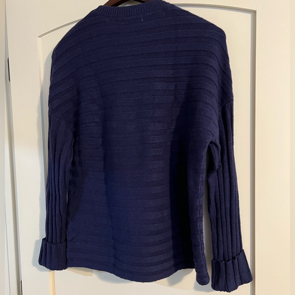 NWT - Navy Button-Down Ribbed Top - Picture 7 of 7